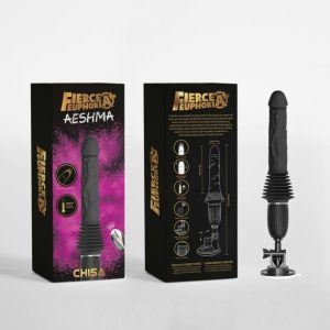 2024 Chisa Upgrade Asmodeus Thrusting Telescopic Black Heating Dildo With Remote Control For Women