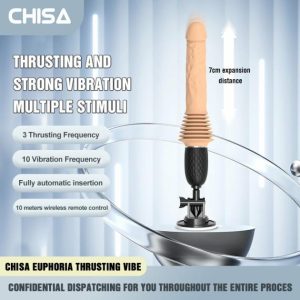 2024 New Chisa Asmodeus Thrusting Telescopic Flesh Dildo With Remote Control For Women