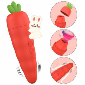 Carrot Stick 10-Function Rechargeable Suction Massager – 5.7 Inch For Women