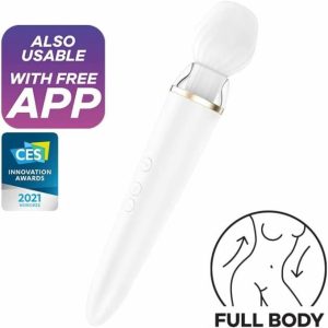 Double Wand-Er Wand Vibrator Clitoris G Spot Stimulation Connect App For Women