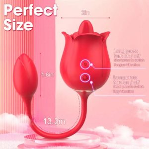 F5 Rose Tongue Licking Stimulator With Vibrating Egg Clitoral Vibrator