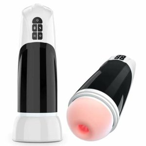 Fjb 6-In-1 Huge Suction Male Stroker Heating Hands Free Male Masturbator For Men