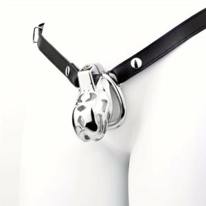 Frrk-183 Male Stainless Chastity Lock Cage Penis Cock Cage Belt Device Chastity Devices