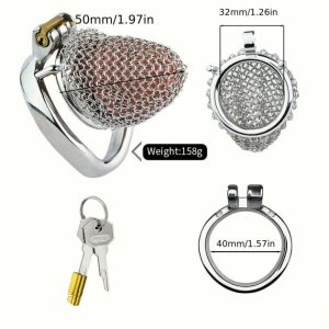 Frrk-198 Mesh Stainless Steel Male Chastity Cage Cock Cage Device Chastity Devices