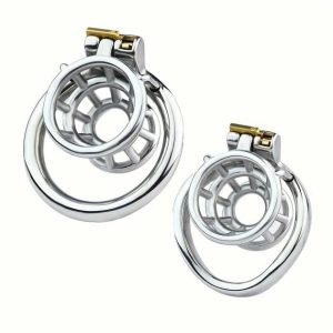 Frrk-200 Flared Shape Male Chastity Device Penis Cage Stainless Metal Cock Ring For Men