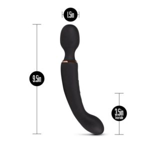 Lush Gia 2 In 1 Wand Vibrator- Black For Women