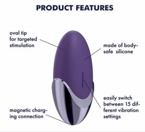 Purple Pleasure Lay-On Vibrator Clitoral Stimulator For Women