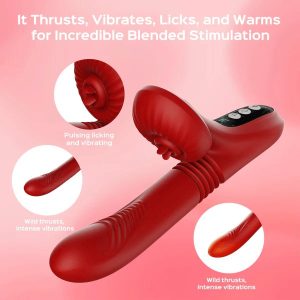 R30 Clit Licking & Warming Thrusting Rabbit Vibrator For Women