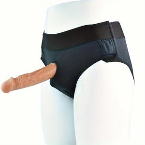 S106T Silicone Penis Sleeve With Pants Realistic Sheath Hollow Dildo For Men