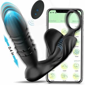 Samurai 9 Thrusting Remote Control Anal Prostate Massager With Cock Ring Cock Ring