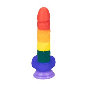 Silicone Colored Rainbow Realistic Dildo For Women