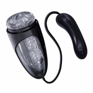 Tia027 Black Piston Telescopic Masturbation Cup For Men