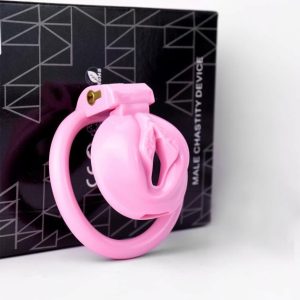 Frrk-185 Male Pink Resin Chastity Cages Device Penis Lock Chastity Devices